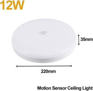 Flush Mount Deckenleuchte 12W LED Leuchte Motion Sensor Licht Innenbeleuchtung für Küche Schlafzimmer Bad Flur