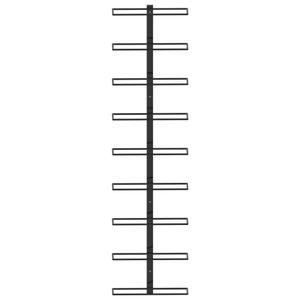 vidaXL Wand-Weinregal für 9 Flaschen Schwarz Eisen
