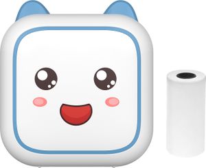 Mini drukarka termiczna do tworzenia naklejek, natychmiastowe drukowanie zdjęć przez Bluetooth, do smartfonów z 1 rolką papieru 57 mm, kompatybilna z iOS Android