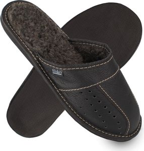 filsko® Wolmar - Pantoffeln Rindsleder Lüftungslöcher biegsam warm & weich