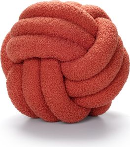 Knotenkissen, rundes Balancekissen, 22 cm, Wolle, KnotenBalancekissen, Heimdekoration, handgefertigt, geknotet, Wurfkissen für Couch, Bett, Auto, Büro,Rot