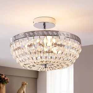 Lindby Deckenlampe 'Mondrian' (Modern) in Transparent aus Kristall u.a. für Flur & Treppenhaus (3 flammig, E14) - Deckenleuchte, Lampe, Flurleuchte