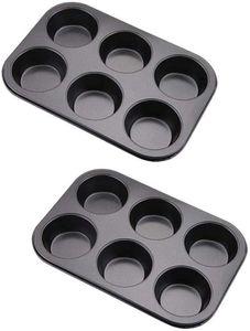 Muffinform 6er, 2 Stück Backblech antihaft für Muffins, Muffin Backform mit Wärmeleitung (Kuchenform)