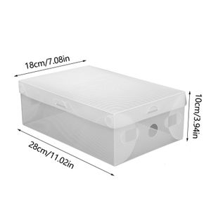 20Pcs Transparent Schuhboxen Stapelbarer Schuhorganizer Kunststoff Aufbewahrung Schuhkarton Kunststoffbox