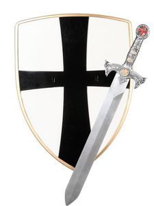 Zubehör-Set Schwert Schild zum Ritter Kostüm an Fasching Karneval