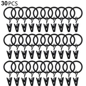 30 pcs 3,5 mm × 25 mm Innendurchmesser Durchmesser Mehrzweck Vorhang Clip Gardinenstange Gardinenringe Vorhangringe mit Clips