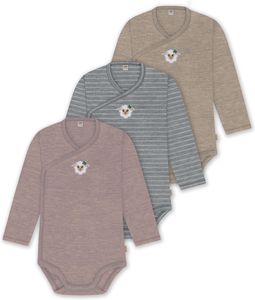 normani 3er Set Baby-Body Wickelbody Toddler-Bodysuit