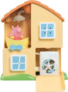 Tomy Toomies E73415 Peppa's House Badespielset Peppa Pig Spielzeug Fenstersprenger & Waschmaschine - Arbeitsdusche & Badewanne Kinder ab 18 Monaten, Mehrfarbig