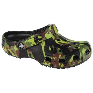 Crocs Classic Spray Camo Kids Clog 208305-001, Badelatschen, für Jungen, Grün, Größe: 29/30