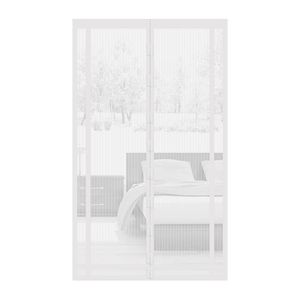 Sekey 130x220cm Fliegengitter Tür Magnetvorhang zum Insektenschutz (zuschneidbar in Höhe und Breite), Fliegengitter Balkontür Terrassentür Weiß