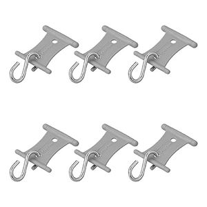 6x S-Haken Edelstahl geeignet für Kederschiene 5/6 - 7/8mm Set Hangers Kit Kunstsoff