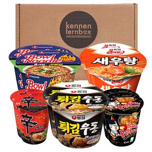 Koreanische 10er Cup-Nudelbox | Kennenlernbox mit 10 Koreanischen Instantnudeln