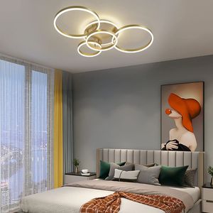 LED Deckenleuchte Deckenlampe Drei Ring-Kronleuchter Moderne Dimmbar Leuchte mit Fernbedienung für Wohnzimmer Schlafzimmer