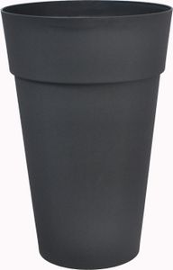 Vasar Pflanztopf Houston, Blumentopf frostbeständig, Höhe 50.8 cm, Ø 35.5 cm, Kunststoff, dunkelgrau