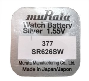 muRata > 377 Knopfzelle | SR626SW Silberoxid Batterie 1,55V