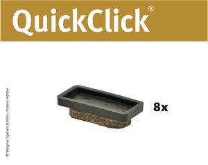 WAGNER QuickClick® Stuhlgleiter Woll-Filzgleiter ULTRASOFT - 8er-Set Ersatzgleiter Ø 32 x 15 mm, DE Ware - 15955100