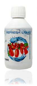 XAXX HC Refresh Liquid ERDBEER RHABARBER koncentrát 1:150, 250 ml, sirup bez cukru