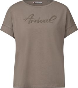 embroidery wording shirt 26790 dark tumbled beige Größe 34