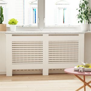 WISFOR Osłona grzejnika MDF, poziome paski, osłona grzejnika Osłona grzejnika, L - 152x19x101.2cm WISFOR Osłona grzejnika MDF, poziome paski, osłona grzejnika Osłona grzejnika, L - 152x19x101.2cm