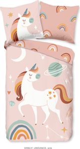 Good Morning Flanell-Bettwäsche-Garnitur Unidance Farbe Pink Größe 135x200+80x80