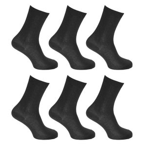 Dámske členkové ponožky Thermal material (6-pack) 611 (37 EU-42 EU) (Black)