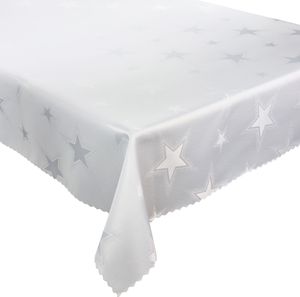 Fleckenresistente Tischtücher Adventskerzenhalter 826 Weiß 130x200 cm