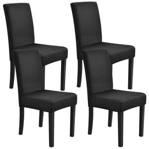 [neu.haus] Poťah na stoličku Set of 4 42-53 cm Black Slipcover Poťah na stoličku Stretch