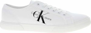 Calvin Klein Jeans Herren Low Sneaker ESS VULCANIZED LOW LACEUP CS ML Weiß Canvas Größe: 45