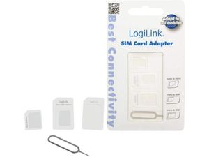 LogiLink SIM Karten Adapter Set Nano / Micro / Standard SIM