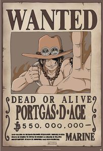 One Piece - Wanted Ace - Anime Plakat Poster Druck Grösse 61x91,5 cm