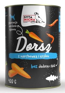 SYTA MICHA Nassfutter Kabeljau mit Karotten und Krill 400g Hund