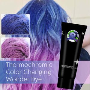 2 STK 60ml Einweg-Haarfarbe Farbwechsel Haarfärbemittel-Farbcreme, Blau-Rosa Haarfarbe Creme Haartönungen
