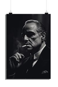 Don Corleone Poster - Portrait - The Godfather Poster - Der Pate Poster - Filmposter - 51x71cm - Perfekt zum Einrahmen