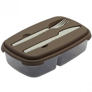 Vesperdose Lunchbox Frühstücksbox Aufbewahrungsdose Essensbox BPA-Free hellbraun