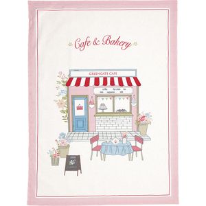 Greengate Josefina Cafe White Piece Printed Geschirrtuch