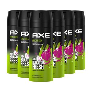 AXE Bodyspray Epic Fresh 6x 150ml | Deo Männerdeo ohne Aluminium | Deodorant Deospray für Herren Männer Men