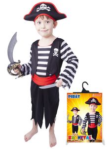 Verkleidung Kostüm Piratenkostüm für Coole Jungs von 3 - 4 Jahren (104 - 110 cm)