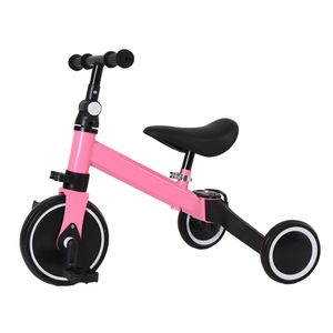 2 in 1 Kinder Laufrad Balance Fahrrad,Kinderlaufrad,Dreirad mit Pedal für Kinder von 1-3 Jahre Rosa