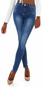 Figurbetonte Push Up Skinny Jeans mit aktueller Waschung - blue washed Größe - 42