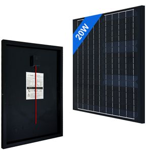 20W Solarmodul Solarpanel Monokristallin Photovoltaik für 12V Solar System