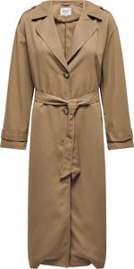 ONLY Langer Trench Coat Eleganter Basic Übergangs Mantel Einreihig ONLLINE Größe XL