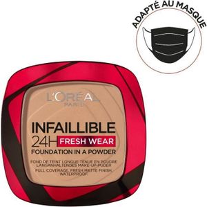 L´Oréal Paris Infaillible 24H Fresh Wear Foundation in a Powder Puder-Make-up mit mattierender Wirkung 130 9 g