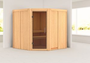 Karibu Sauna "San Rafael" SET naturbelassen ohne Ofen