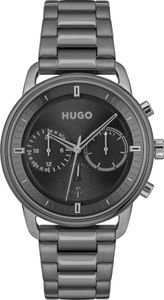 Hugo Boss Bicolour Edelstahluhr mit schwarzem Zifferblatt Hugo Boss Bicolour Edelstahluhr mit schwarzem Zifferblatt