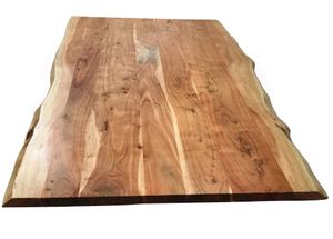 SIT Möbel Tischplatte 200 x 100 cm | Plattenstärke 56 mm | Akazie-Holz massiv | B 200 x T 100 x H 5,6 cm | natur | 07121-01 | Serie TOPS & TABLES