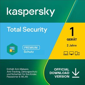 Kaspersky Total Security 2024 (Standard) | 1 Gerät | 2 Jahre | PC/Mac/Mobilgeräte | Sofortdownload Kaspersky Total Security 2024 (Standard) | 1 Gerät | 2 Jahre | PC/Mac/Mobilgeräte | Sofortdownload