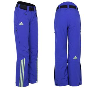 adidas Damen Coach Pant Gr.38L (Langgröße) blau-gelb (A96137)