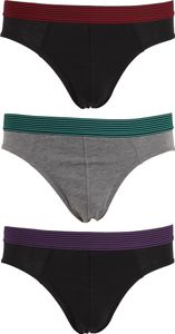 Pánske nohavice Tom Franks s pruhovaným pásom, 3-pack MU179 (XL) (červená/benzínová/fialová)