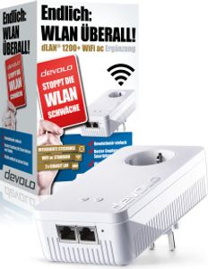 Devolo dLAN 1200+ WiFi 1200 Mbps Wbudowane połączenie Ethernet WLAN Biały 1 szt