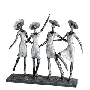 Casablanca by Gilde Dekofigur Skulptur 4 Ladys antik silber H. 34 cm,79894